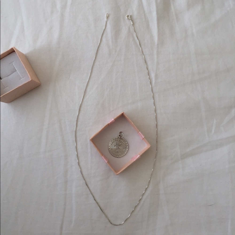 NWOT Sterling Silver Virgo pendant necklace